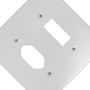 Imagem de Placa Conjunto Ilumi Stylus Branco 4X4 - 1 Interruptor + 1 Tomada 249F1