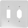 Imagem de Placa Conjunto Ilumi Stylus Branco 4X4 - 1 Interruptor + 1 Tomada 249F1