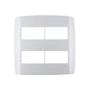 Imagem de Placa Conjunto Modular Slim 4X4 - 2 Modulos + 2 Modulos Separados Branca 8307