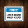 Imagem de Placa Correios Favor Interfonar Casa Desejada 18X23