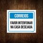 Imagem de Placa Correios Favor Interfonar Casa Desejada 18X23