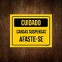 Imagem de Placa Cuidado Cargas Suspensas Afaste-se 18x23