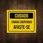 Imagem de Placa Cuidado Cargas Suspensas Afaste-Se 27X35