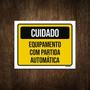 Imagem de Placa Cuidado Equipamento Partida Automática 18X23