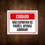 Imagem de Placa Cuidado Não Espantar Pavões Apenas Adimirar 36x46