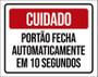 Imagem de Placa Cuidado Portão Fecha Automaticamente 18X23