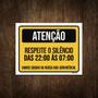 Imagem de Placa Cuidado Respeite O Silêncio Boa Convivência 27X35