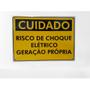 Imagem de Placa Cuidado Risco De Choque Elétrico - Geração Própria