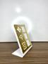 Imagem de Placa De Acrilico Pix Com 3 Qr Code Branco E Dourado Wi Fi