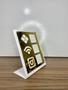 Imagem de Placa De Acrilico Pix Com 3 Qr Code Branco E Dourado Wi Fi