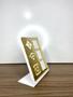 Imagem de Placa De Acrilico Pix Com 3 Qr Code Branco E Dourado Wi Fi