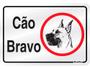 Imagem de Placa De Alumínio Cuidado Cão Bravo 16x23cm
