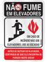 Imagem de Placa De Alumínio Não Fume Em Elevadores 16x23cm
