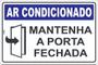 Imagem de Placa de Aviso Ar Condicionado Mantenha a Porta Fechada