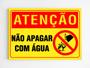 Imagem de Placa de aviso atenção não apagar com água mdf 20x29 a4