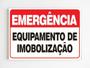 Imagem de Placa de aviso emergência equipamento de imobilização