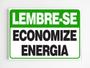 Imagem de Placa de aviso lembre-se economize energia mdf 20x29 a4