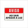 Imagem de Placa de Aviso / Sinalização / Apague as Luzes ao Sair (15x20cm) - AL06