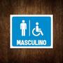 Imagem de Placa De Banheiro Masculino Acessibilidade Deficiente 27X35