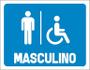 Imagem de Placa De Banheiro Masculino Acessibilidade Deficiente 27X35