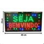 Imagem de Placa de Bem Vindo LED Letreiro Iluminado Decoração Loja LE-3005 Boas vindas