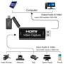 Imagem de Placa De Captura Usb 2.0 hdmi streaming obs audio e video