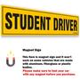 Imagem de Placa de carro TOTOMO Student Driver Magnet 12x8 cm refletiva (pacote com 2)