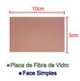 Imagem de Placa de Fibra de Vidro Simples 5x10cm para Circuito Impresso - PCI