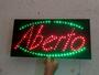 Imagem de Placa de led letreiro aberto oval com borda