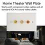 Imagem de Placa de parede ASHATA de 3 portas RCA 1080P para home theater AV