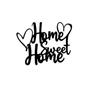 Imagem de Placa de Parede Decorativa Home Sweet Home Coração Delicado MDF Lettering Letras Palavras Sala Casa Cozinha