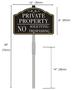 Imagem de Placa de Proibido Transpassar Bmytoo - 12x8 Polegadas (Pacote com 2)