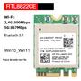 Imagem de Placa de Rede Wireless Gigabit Dual Band 5GHz 5.1 Bluetooth M.2 RTL8822CE para Computadores