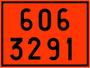 Imagem de Placa de Risco Numerologia ONU 606 3291 Para o Transporte e Armazenamento de Materiais Plastcor 30 x 40cm