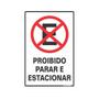 Imagem de Placa de sinalização 20X30cm PROIBIDO PARAR E ESTACIONAR Sinalize
