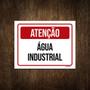 Imagem de Placa De Sinalização - Atenção Água Industrial 18X23