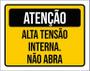 Imagem de Placa De Sinalização - Atenção Alta Tensão Interna 27X35