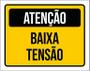 Imagem de Placa De Sinalização - Atenção Aviso Baixa Tensão 27X35