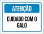 Imagem de Placa De Sinalização - Atenção Cuidado Com O Galo 18X23