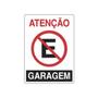 Imagem de Placa De Sinalização Atenção Garagem 20 x 30 Cm