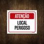 Imagem de Placa De Sinalização - Atenção Local Perigoso 18X23