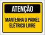 Imagem de Placa De Sinalização - Atenção Mantenha Painel Livre 18X23