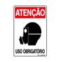 Imagem de Placa De Sinalização Atenção Máscara Uso Obrigatório 20x30 Qi Comunicação - S-201 Q1a