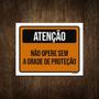 Imagem de Placa De Sinalização - Atenção Não Opere Sem Grade 18X23