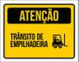 Imagem de Placa De Sinalização - Atenção Transito Empilhadeira 27X35