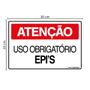 Imagem de Placa De Sinalização Atenção Uso Obrigatório De Epi's 30x20 Qi Comunicação - S-227/1 Q1a