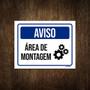 Imagem de Placa De Sinalização Aviso Área De Montagem 27X35