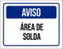 Imagem de Placa De Sinalização - Aviso Área De Solda 27X35