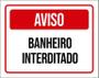 Imagem de Placa De Sinalização - Aviso Banheiro Interditado 36X46