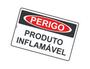 Imagem de Placa de Sinalização - Aviso de Perigo: Produto Inflamável - Fogo Eminente em PS (Poliestireno)